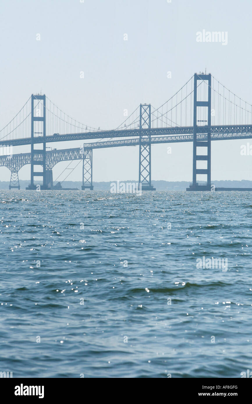 Bridge, la baie de Chesapeake, Maryland, United States Banque D'Images