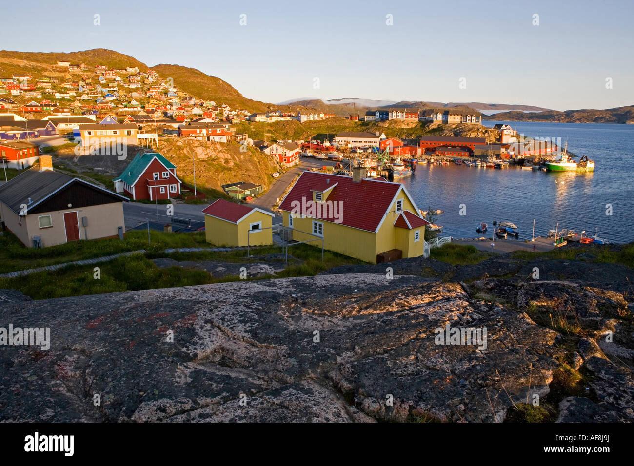 Qaqortoq ancien Julianehab), le sud du Groenland Banque D'Images