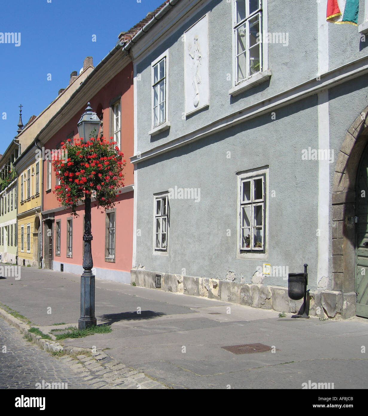 Rue calme à Budapest Hongrie Banque D'Images