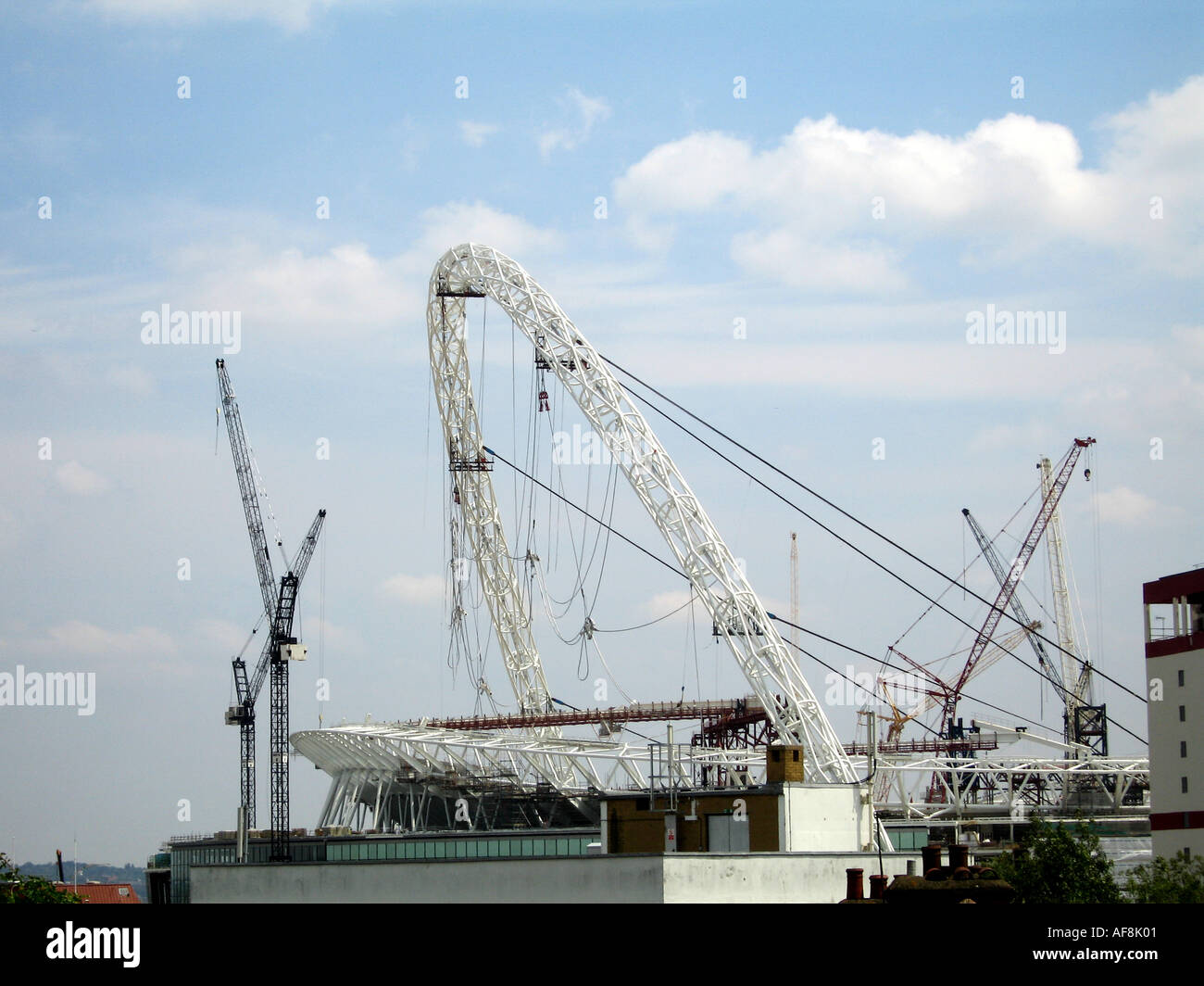 Nouveau Stade de Wembley en Construction Grand Londres UK Banque D'Images