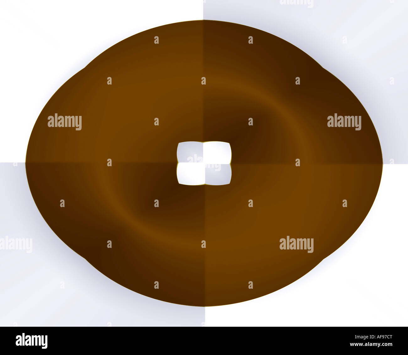 Résumé de l'image fractale ressemblant à un damier donut Banque D'Images