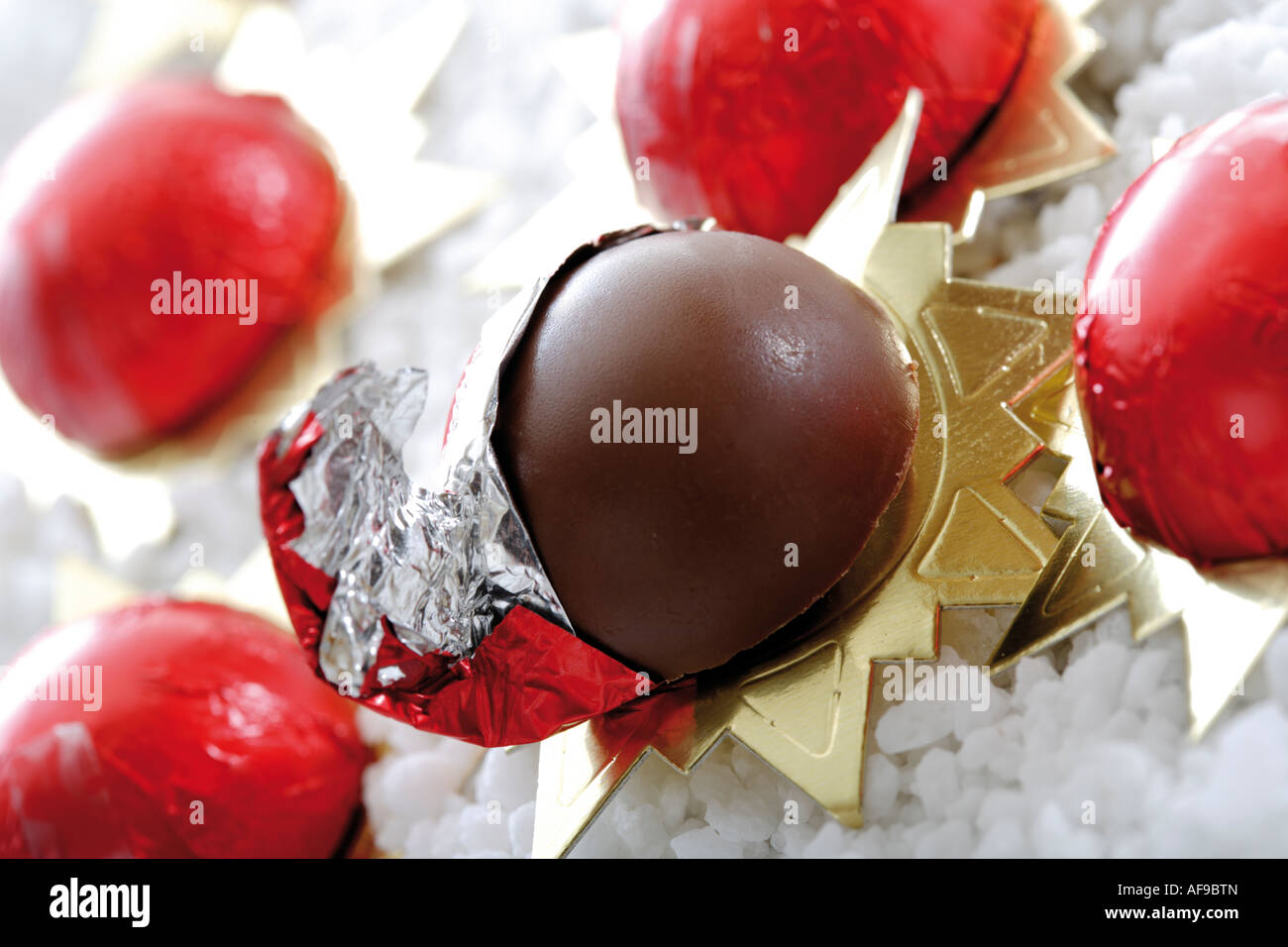 Boules de chocolat Banque D'Images