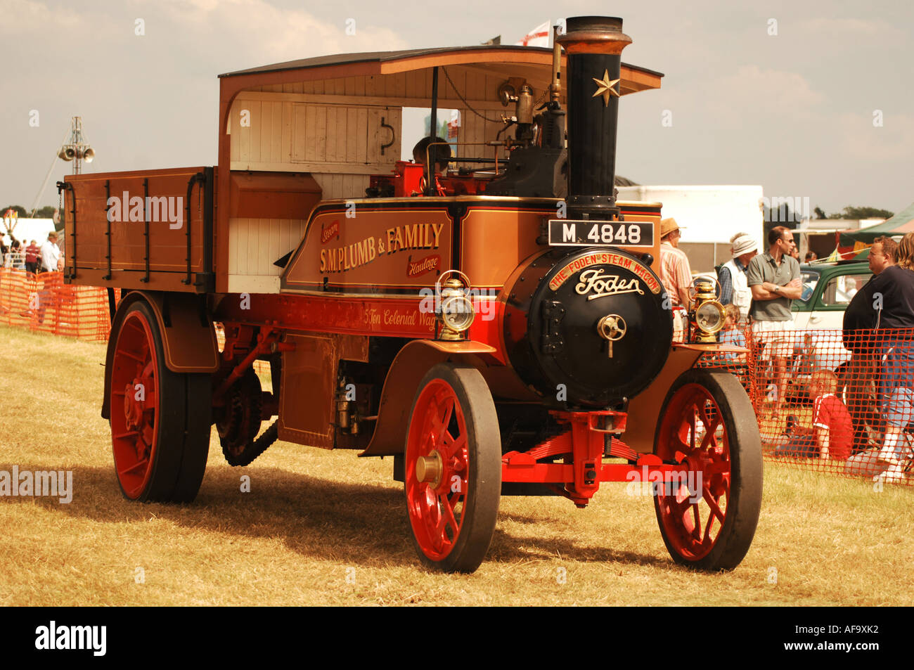 Le moteur à vapeur les roues des ailes et de la vapeur à afficher dans le Suffolk rougham UK 2006 Banque D'Images