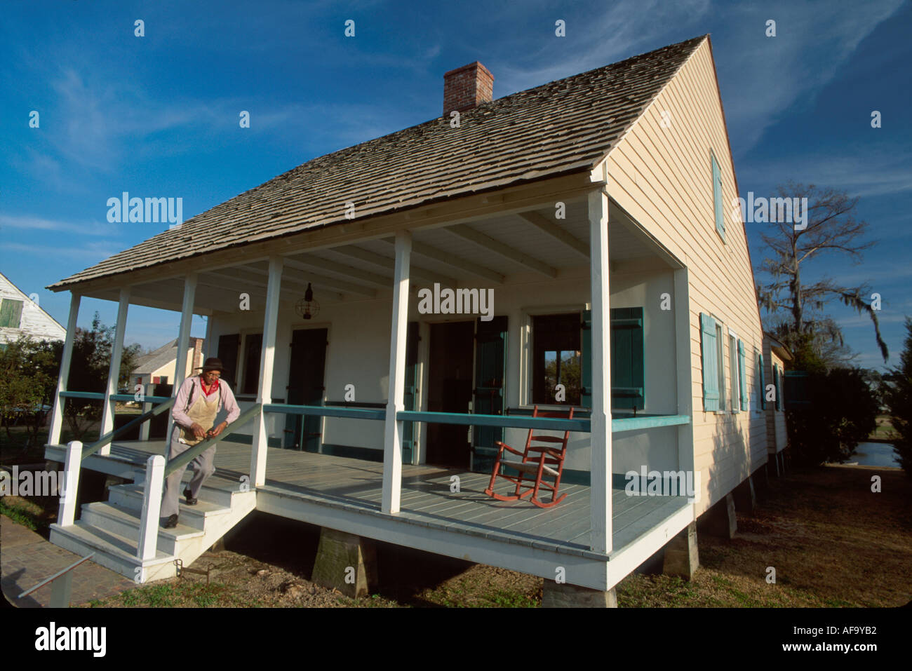 Louisiane pays cajun, Lafayette Vermilieu Cajun village historique créole maison Mouton, construit 1810 Acadien, maison, résidence, maison maisons maisons maisons maisons Banque D'Images
