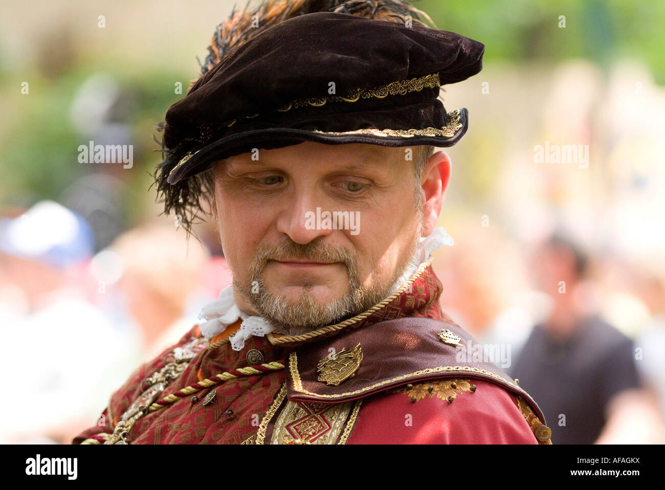 Portrait d'un homme vêtu de vêtements de la Renaissance Banque D'Images