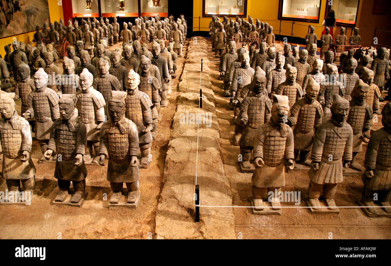 Epcot Center Walt Disney World Orlando Floride Chine stand section avec une armée de statues en terre cuite de soldats Banque D'Images