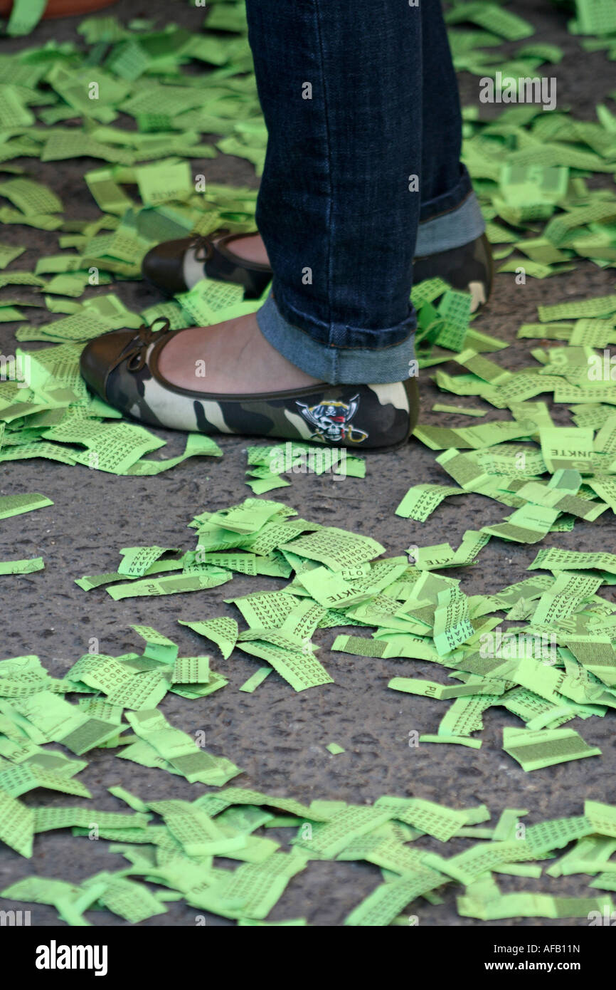L'Allemagne, Francfort sur le Main, les billets de loterie Banque D'Images