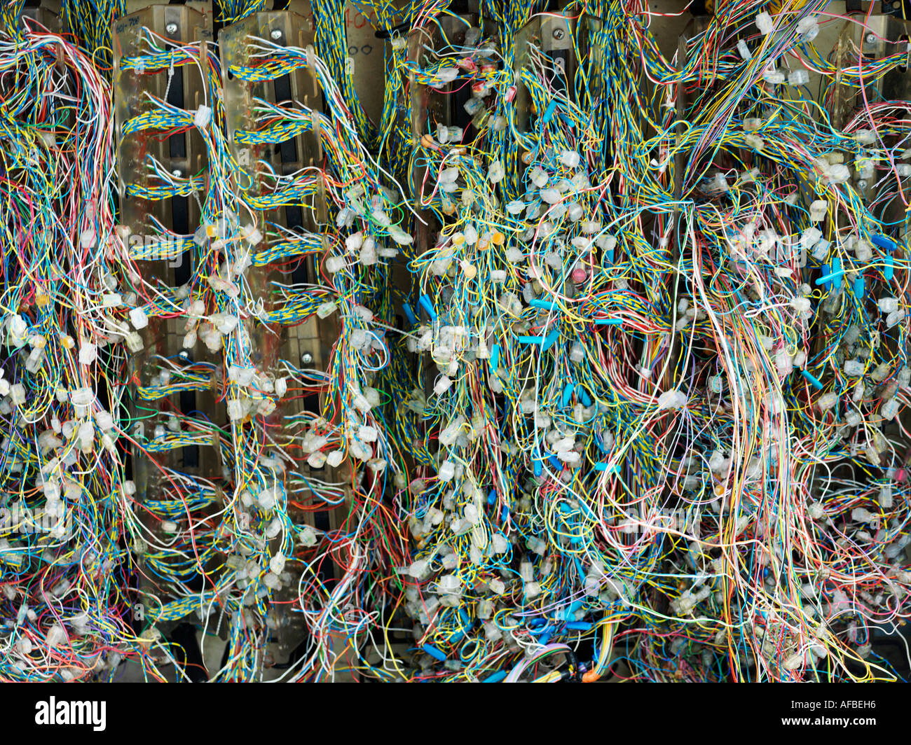 Masse des fils électriques Banque D'Images