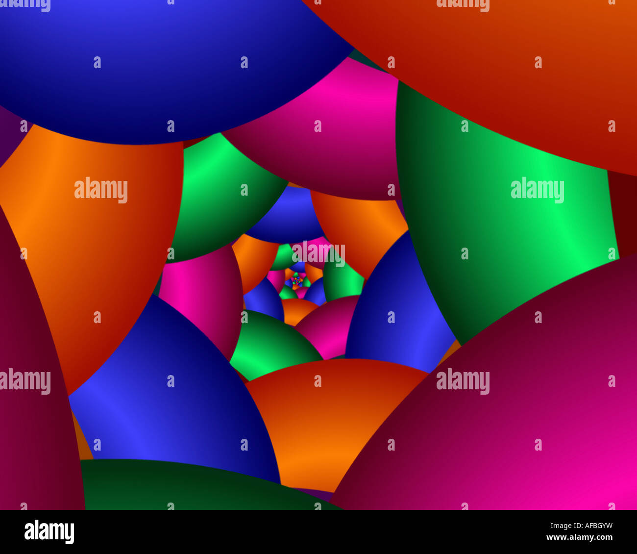 Résumé de l'image fractale qui ressemble à une spirale colorée domaines Banque D'Images