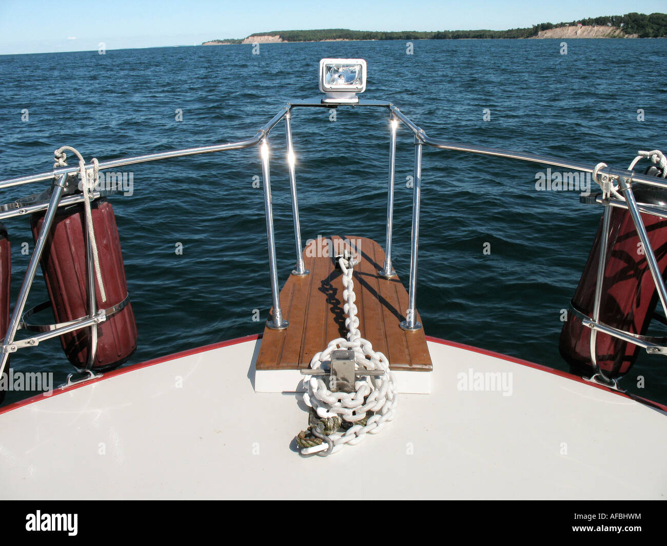 De Bow cabin cruiser le lac Ontario NY USA Banque D'Images