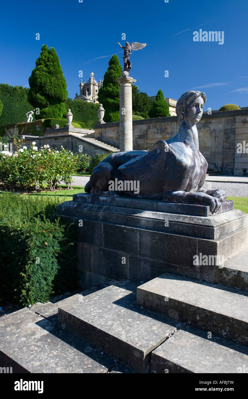 Sculpture de Sphinx- Jardins de Blenheim Palace 4 Banque D'Images