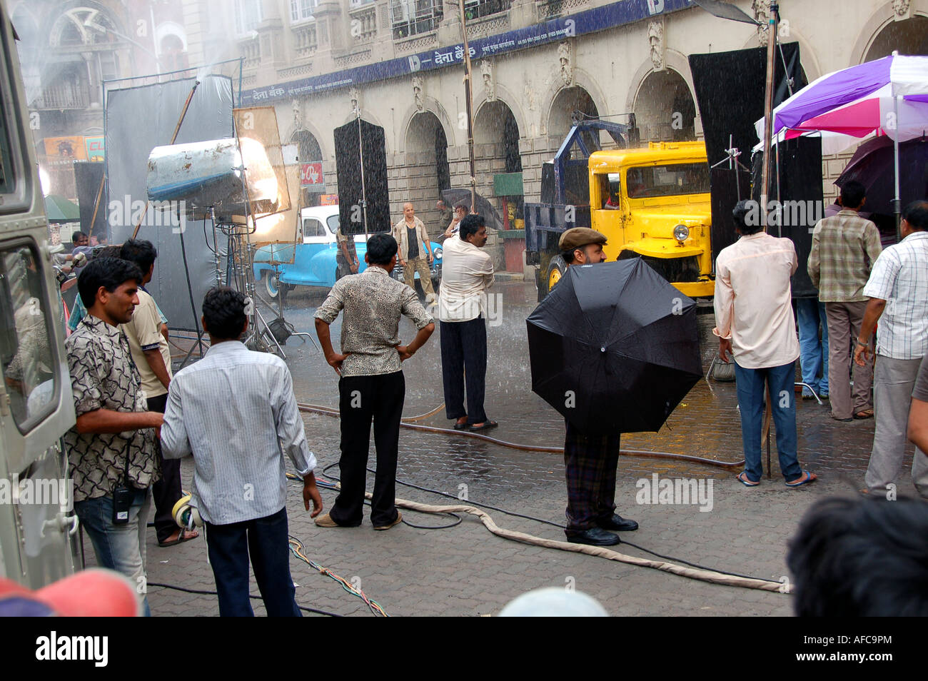Faire un film de Bollywood à Mumbai / Bombay, Inde Banque D'Images