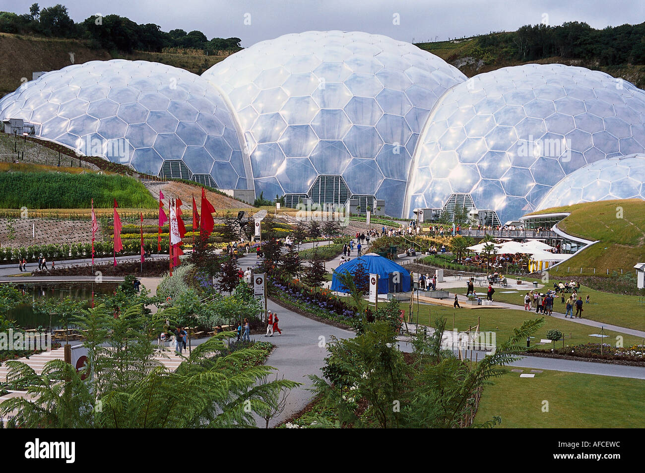 L'Eden Project, près de St Austell, Cornwall, Angleterre, Grande-Bretagne Banque D'Images