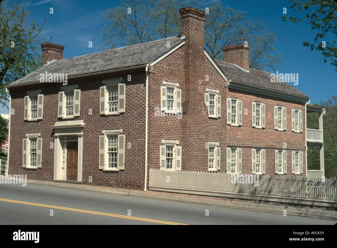 Le site historique de Greeneville Andrew Johnson du Tennessee a destitué le président des États-Unis, construit en 1851 propriété TN006,TN006 Banque D'Images