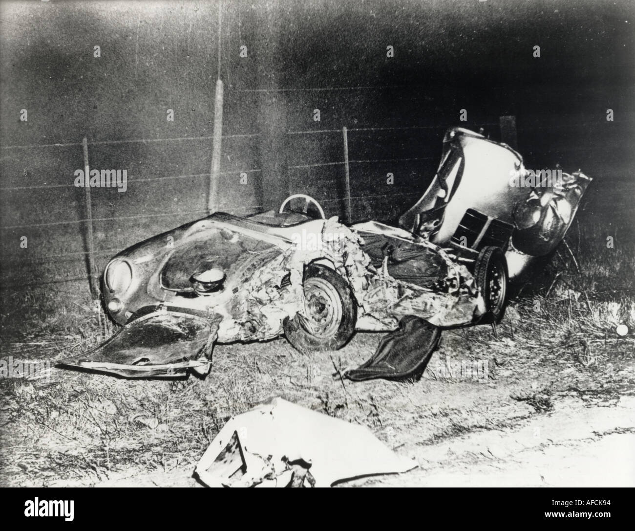 JAMES DEAN est mort dans cette Porsche Spyder le 30 septembre 1955 Banque D'Images