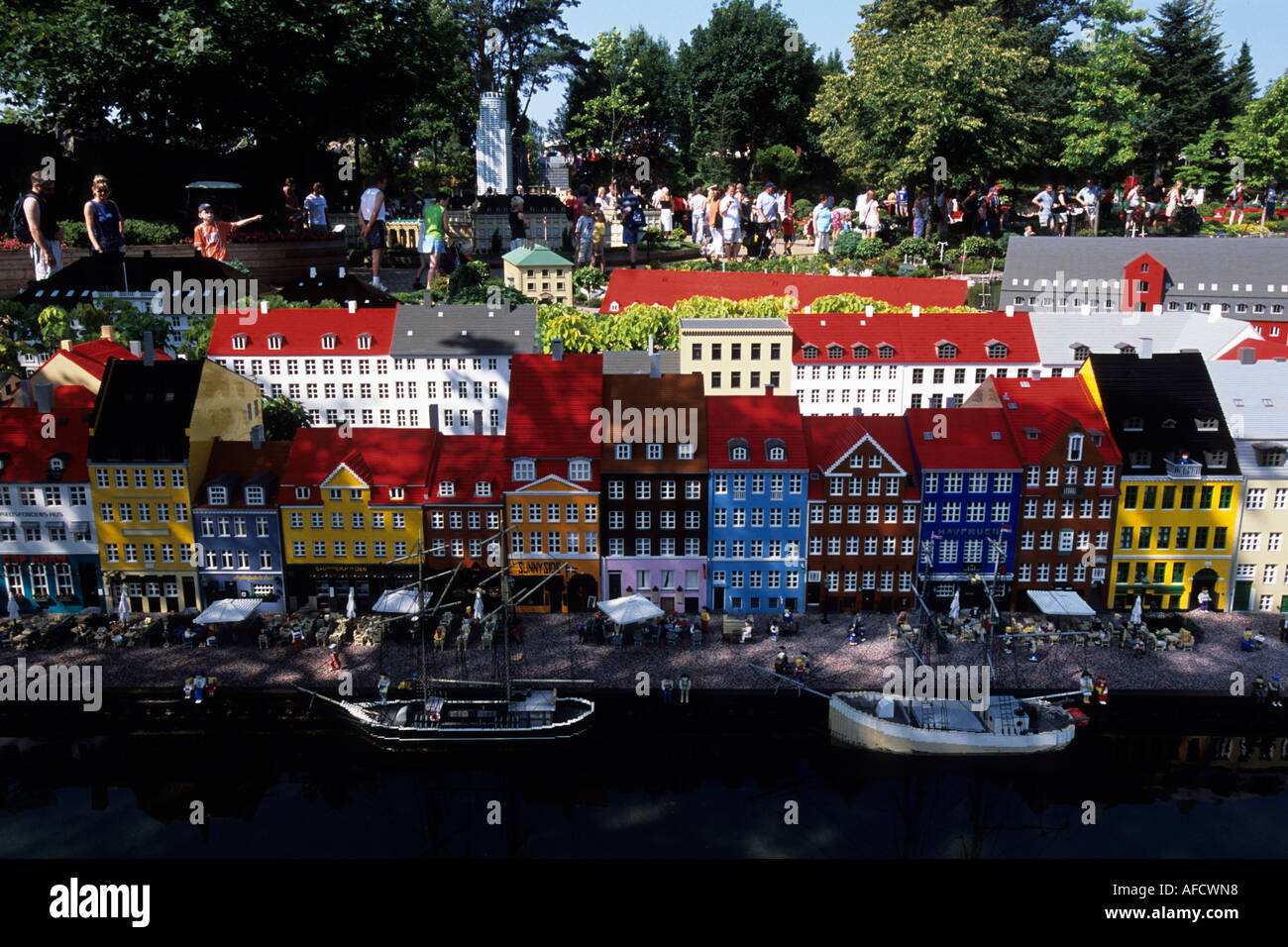 Nyhavn Copenhague Lego, Legoland, Billund, centre du Jutland, Danemark  Photo Stock - Alamy