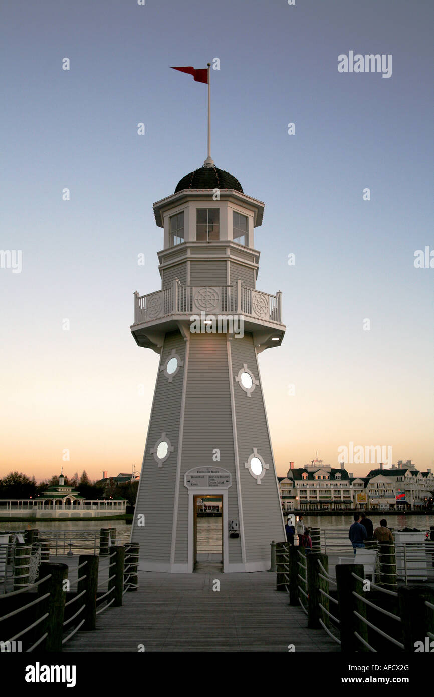 Light House Walt Disney World Orlando Floride d' hôtels et resorts à l'aube Banque D'Images
