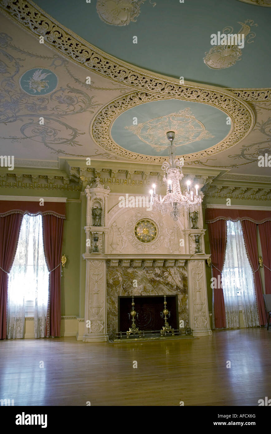 Grand salon, Flagler College, St Augustine, FL Banque D'Images