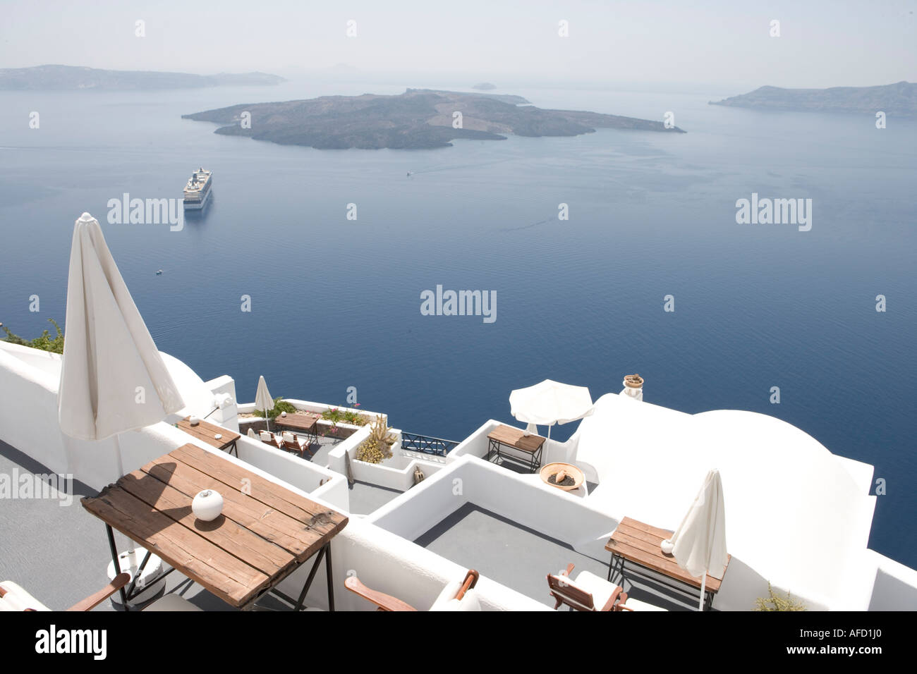 Hôtels Cliffside, Fira, Santorini, Grèce Banque D'Images