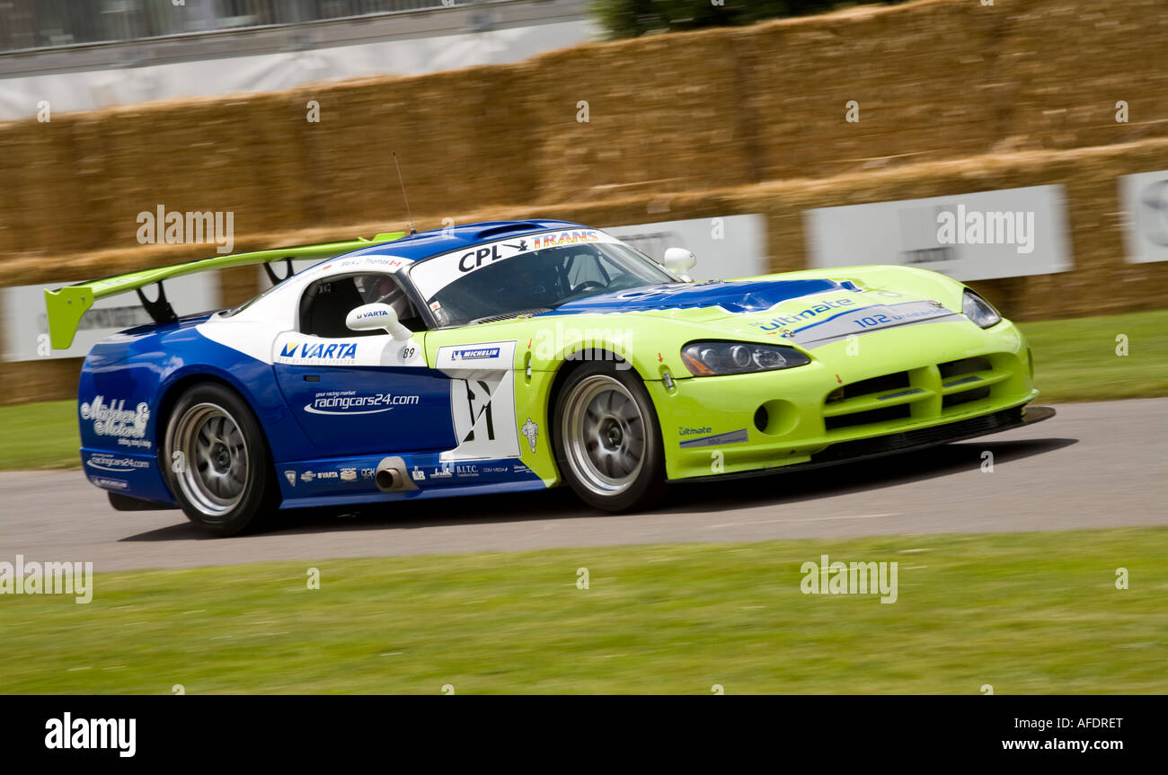 2007 Dodge Viper GT3 à Goodwood Festival of Speed, Sussex, UK. Banque D'Images
