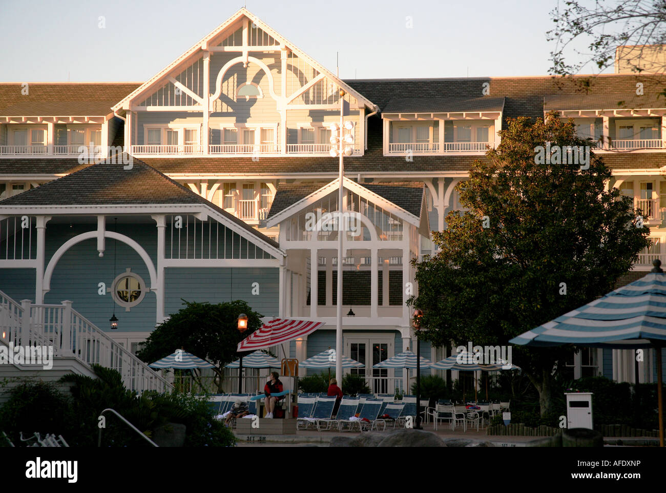 Beach Club Hotel and Resort Walt Disney World Orlando Floride à l'aube Banque D'Images