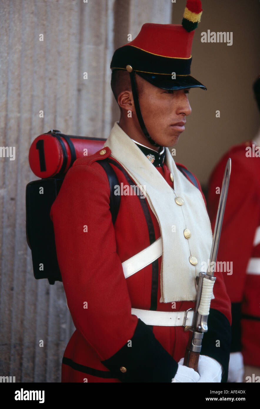 Garde présidentielle - La Paz, Bolivie Banque D'Images