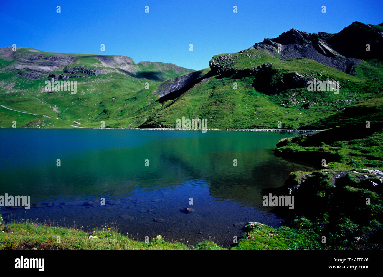 Berner Oberland - Suisse - lac de Bachalp Banque D'Images