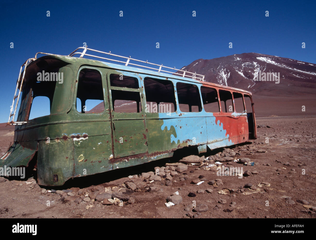 Bus - Hito cajón, BOLIVIE Banque D'Images