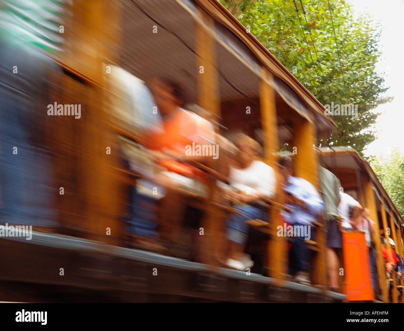 Du port de Soller au tramway de Palma, Puerto de Soller, Ferrocarril de Sóller, Majorque, Espagne Banque D'Images