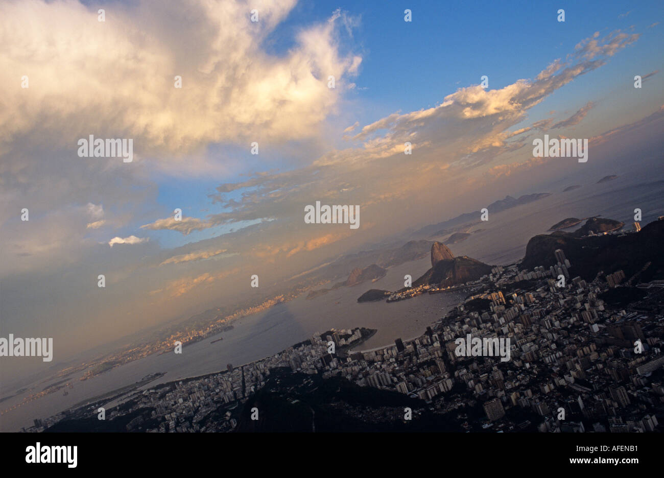 Vue sur Rio de Janeiro du Corcovado Rio de Janeiro Brésil Banque D'Images