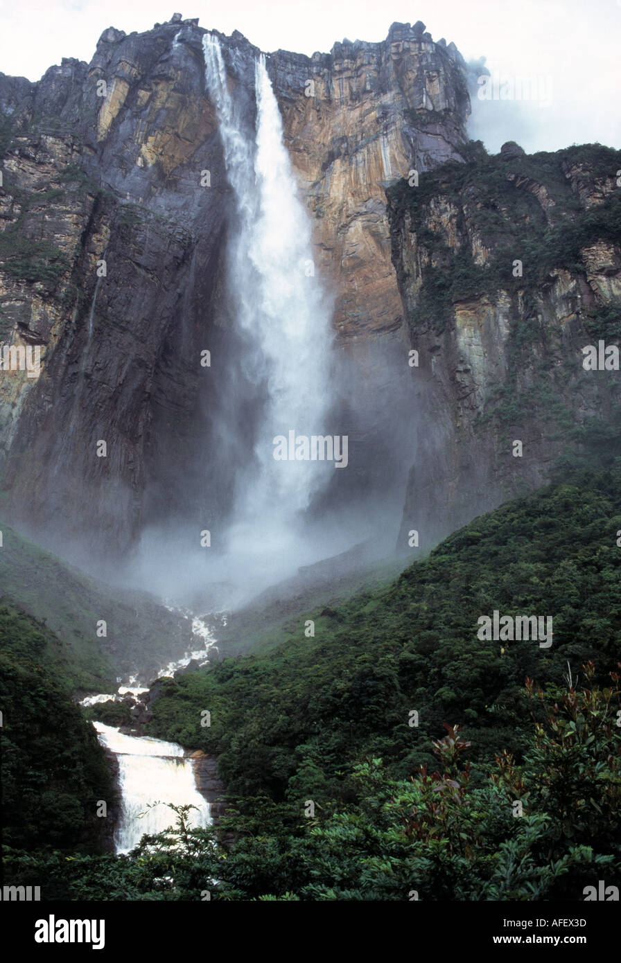 Angel Falls Gran Sabana Venezuela Banque D'Images