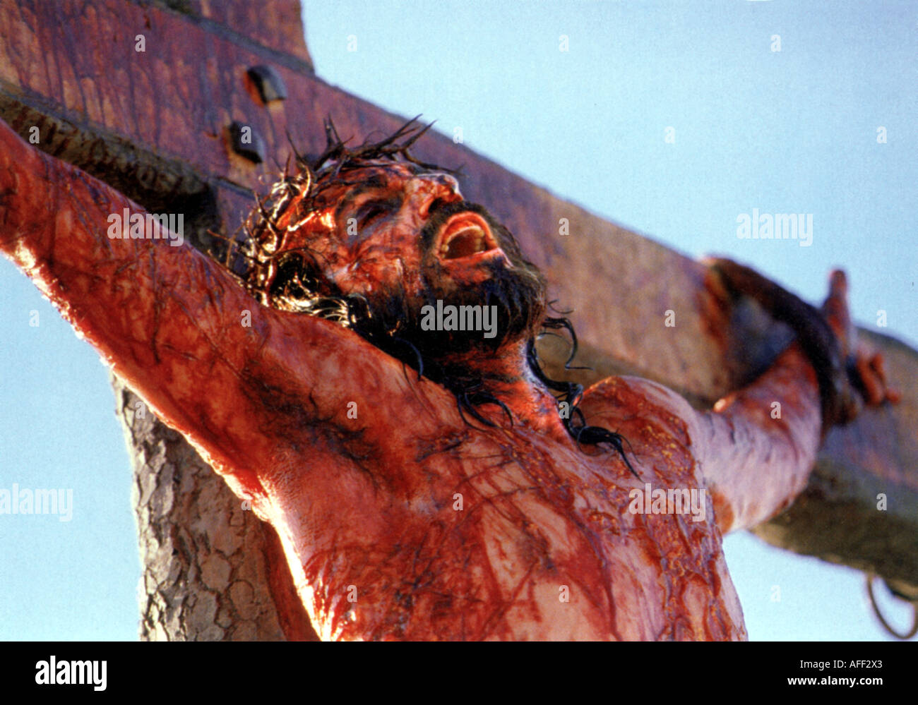La PASSION DU CHRIST Icône 2004 film produit par Mel Gibson avec James Caviezel comme Jésus Banque D'Images
