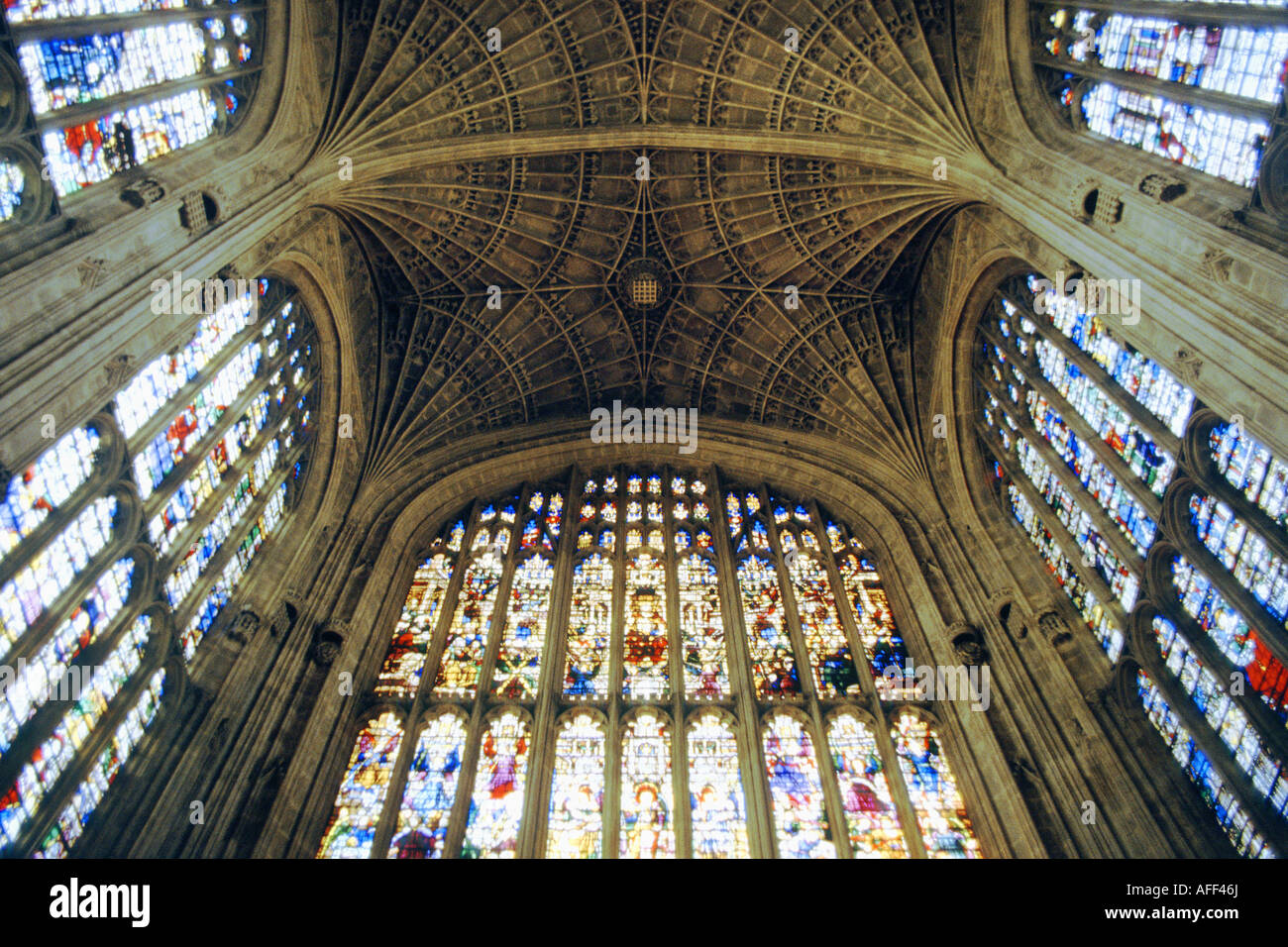 Plafond de la chapelle de King's College, Cambridge Banque D'Images