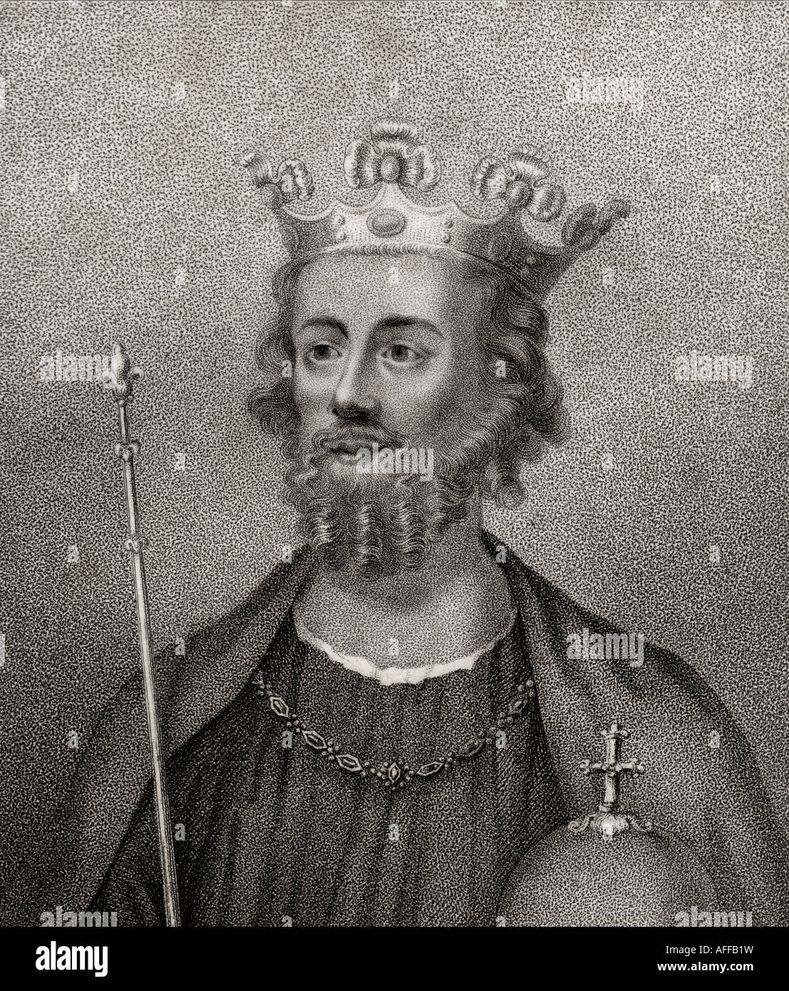 Edward II, Edward de Carnarvon, 1284 - 1327. Roi d'Angleterre. Banque D'Images