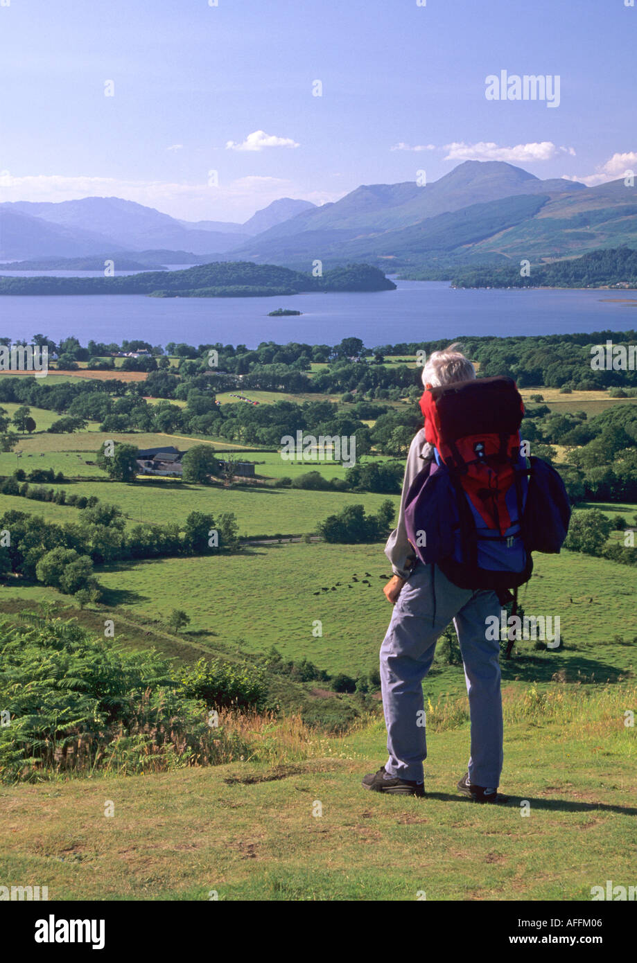 Le Loch Lomond et le Ben Lomond de Duncryne près de Gartocharn Banque D'Images