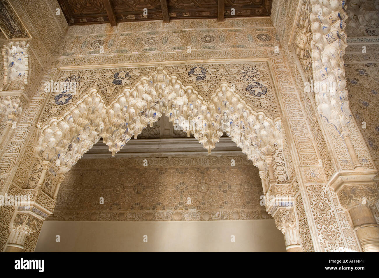 Arche décorative à l'Alhambra Banque D'Images