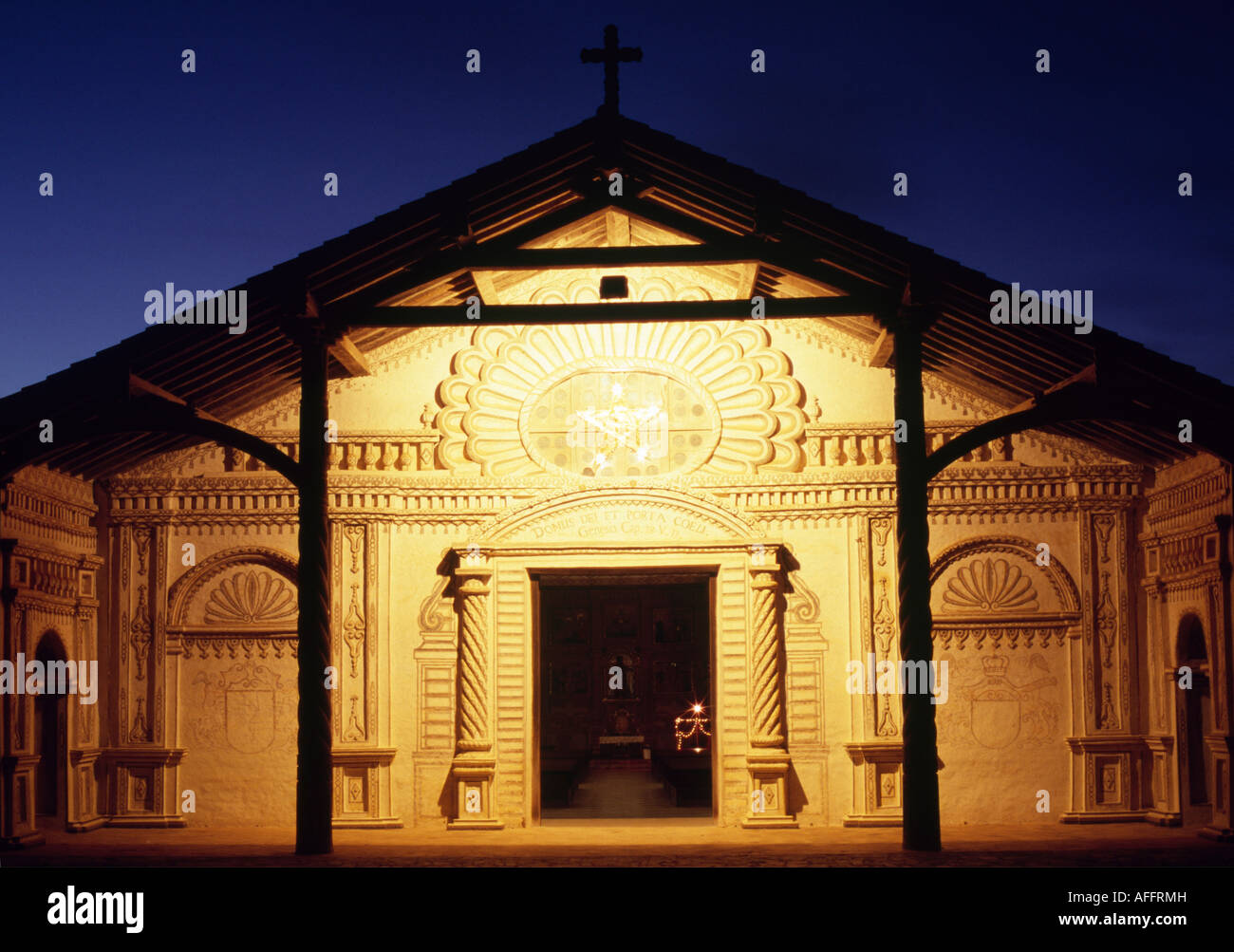 Église de la mission jésuite de San Javier - BOLIVIE Banque D'Images