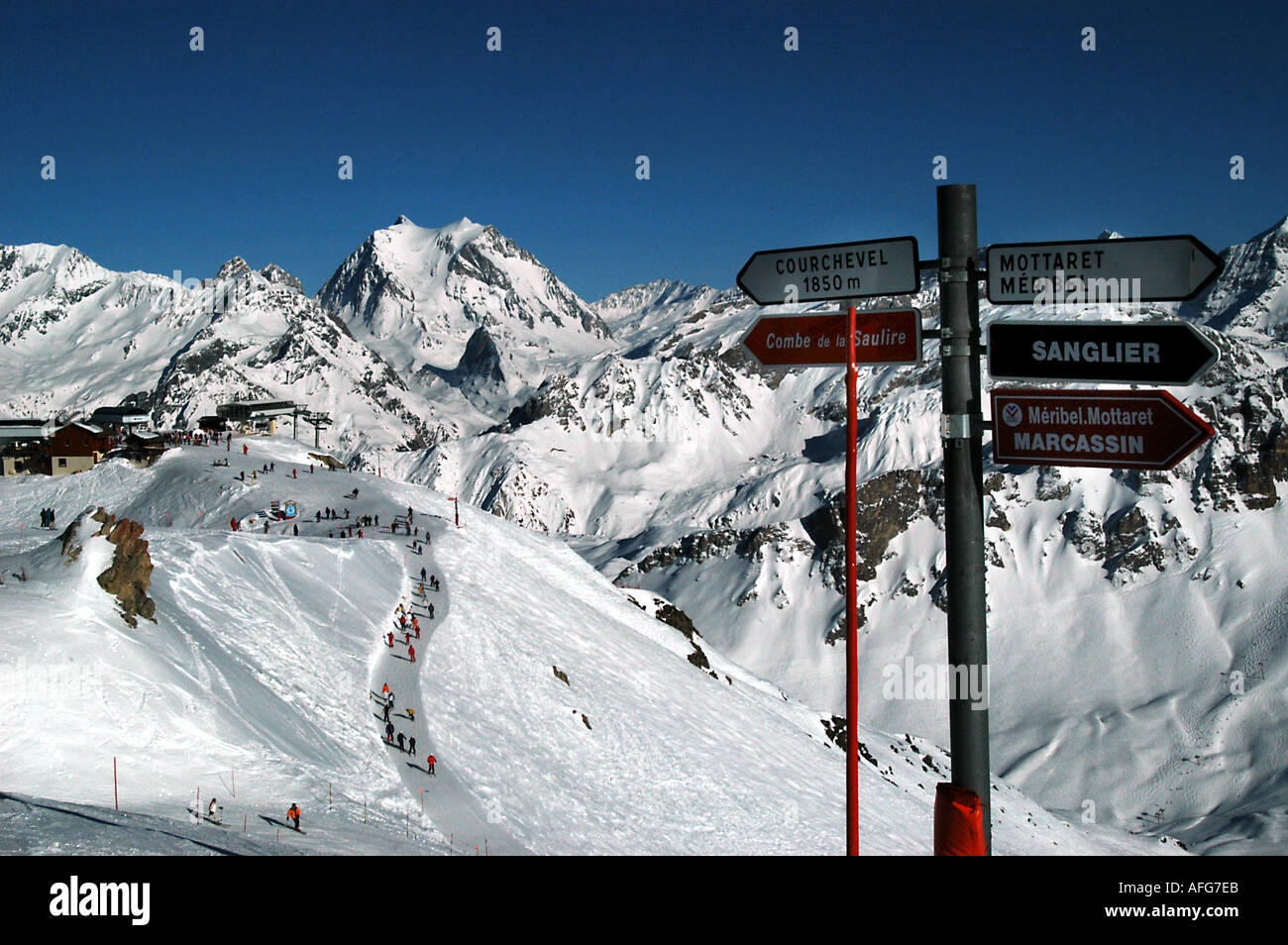 Paysage de montagne, la Vizelle, Saulire, France Banque D'Images