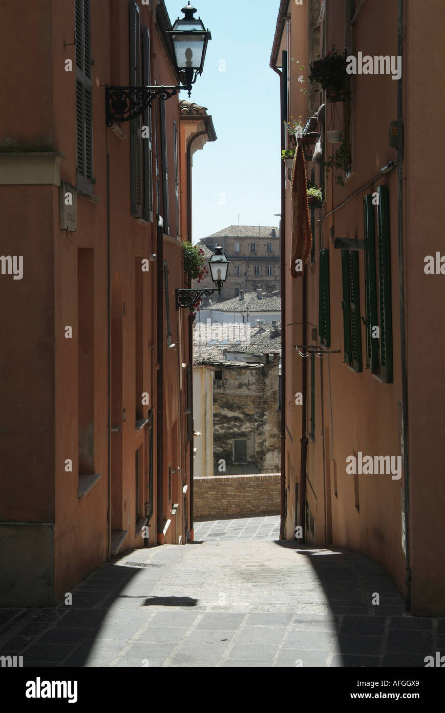 L'Aquila, Pescara, Italie, italien, historique, de la ville, vieille, bâtiments, italien, sud, sud, paroi, mur, Ryanair, destination, Banque D'Images