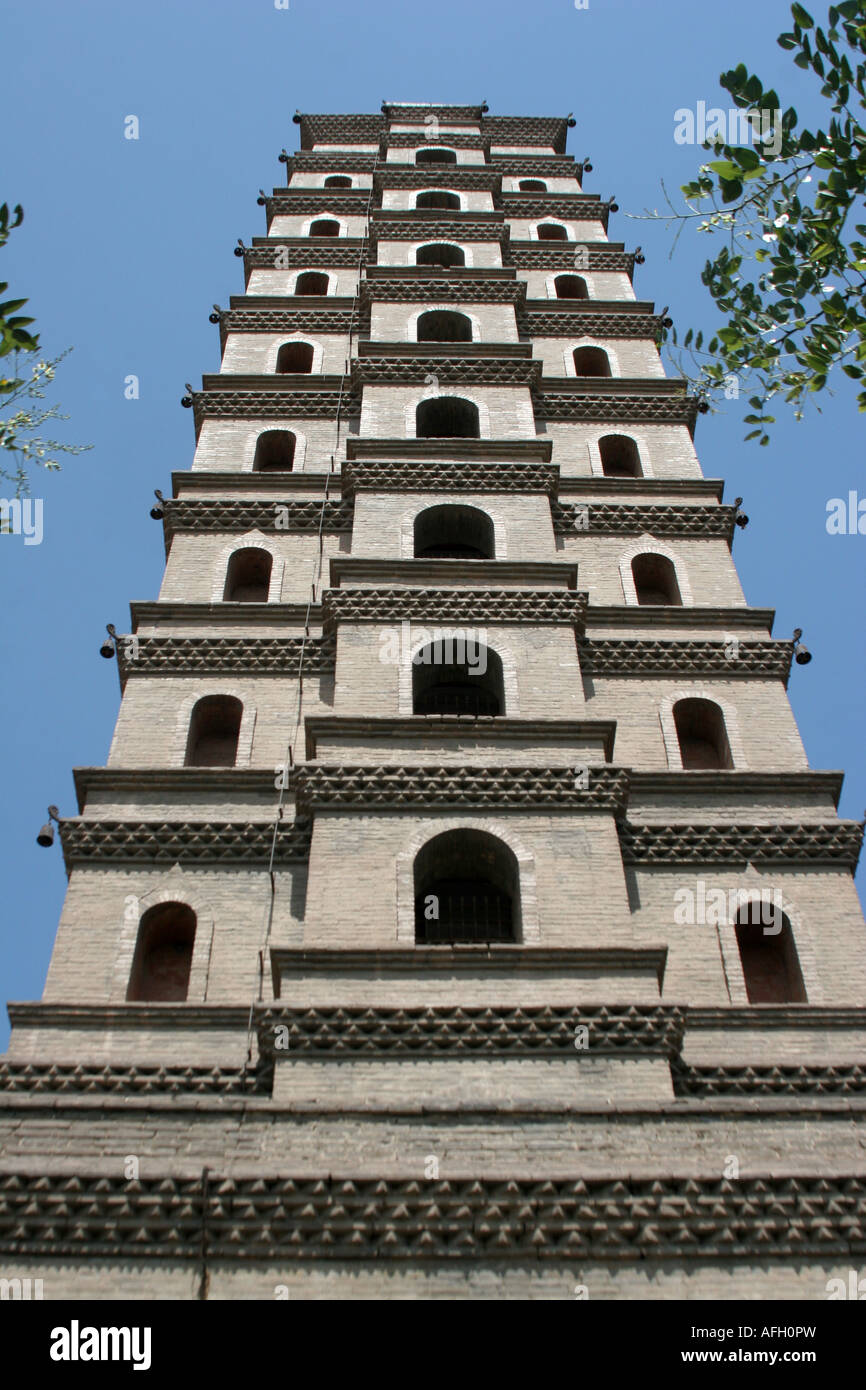 La pagode Haibao Tao ville Yinchuan Ningxia Chine Août 2007 Banque D'Images