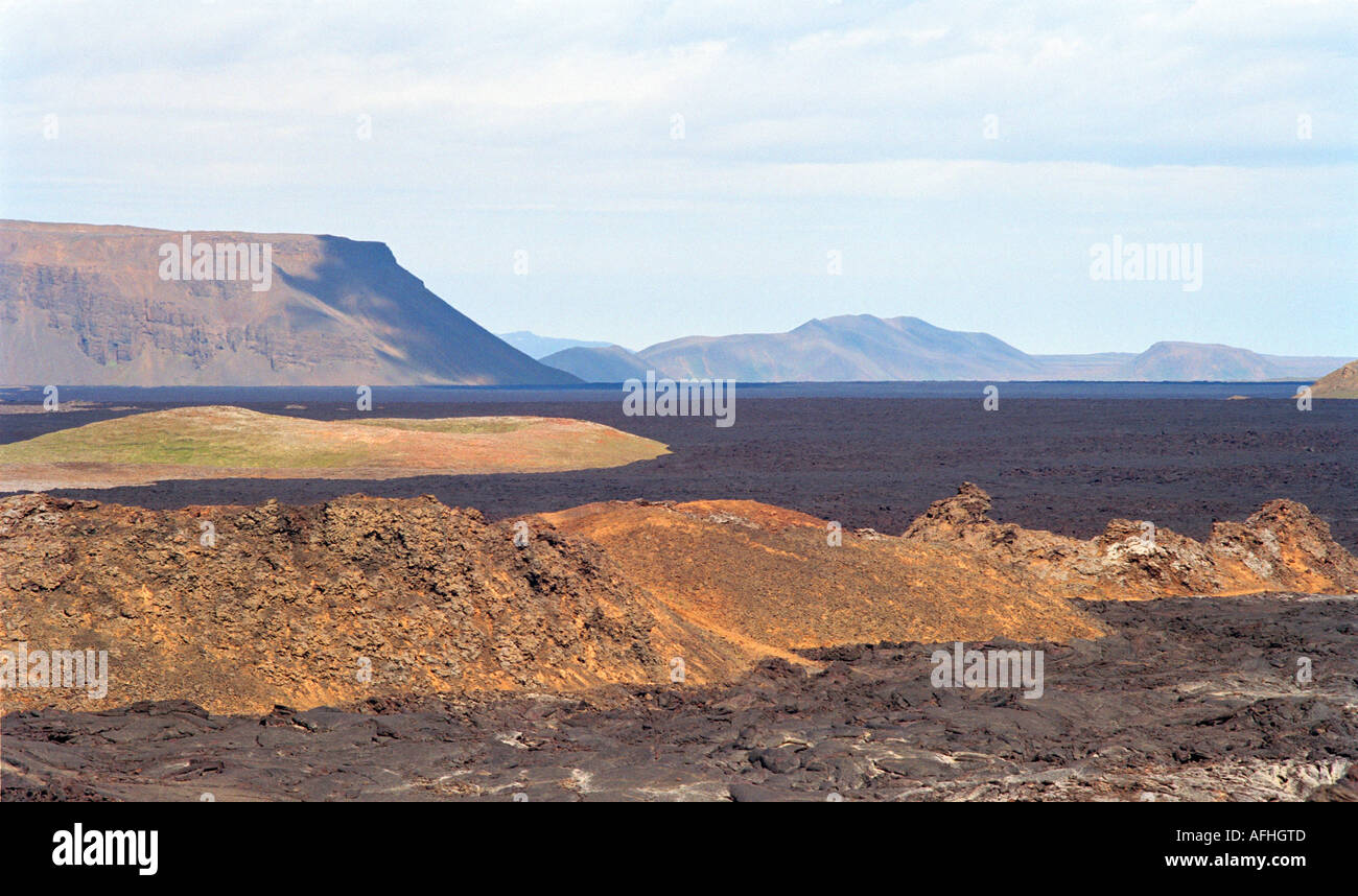 Télévision dans la montagne le lac Myvatn, l'Islande Banque D'Images