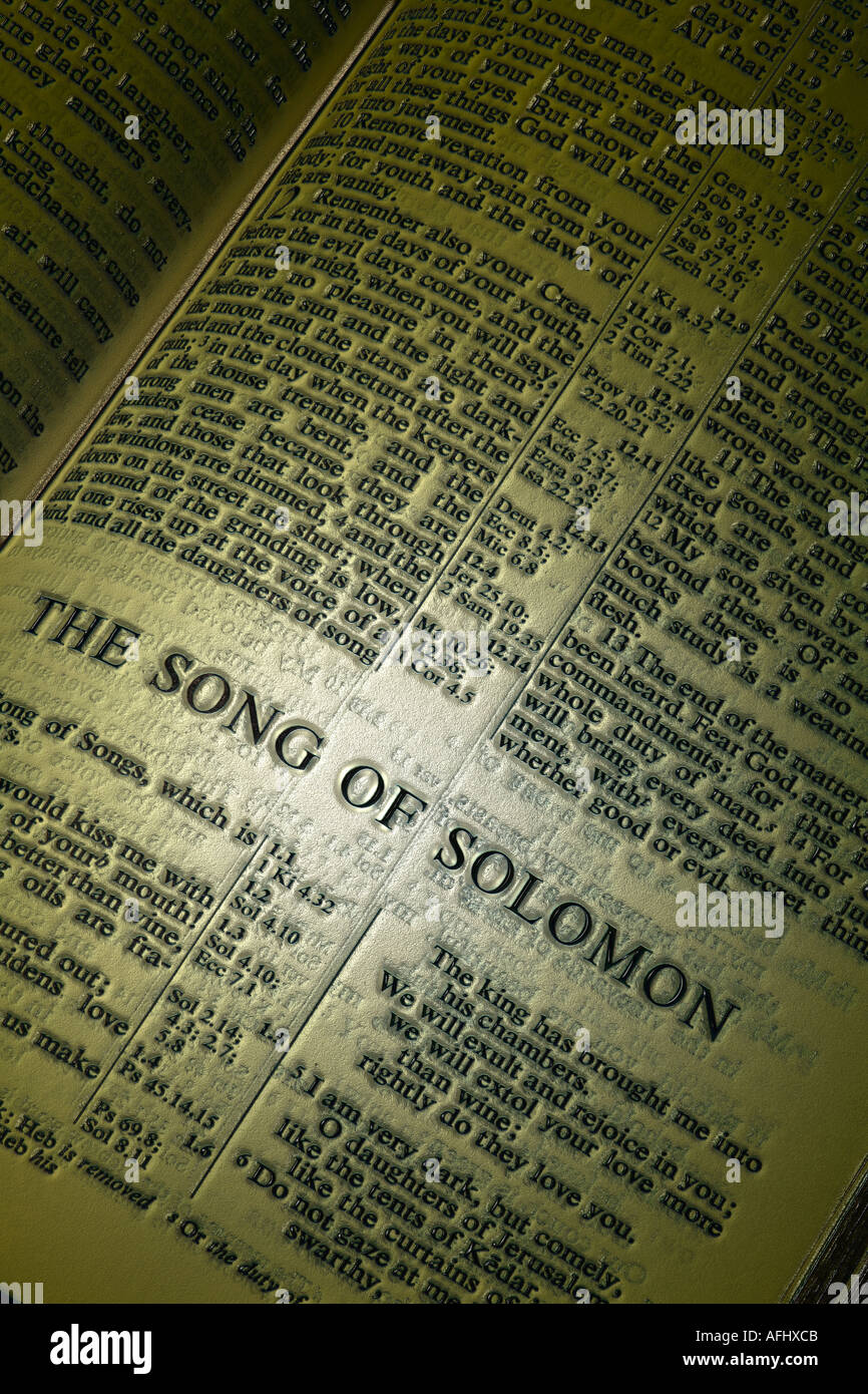 Le Chant de Salomon chapitre de la Sainte bible Photo Stock - Alamy