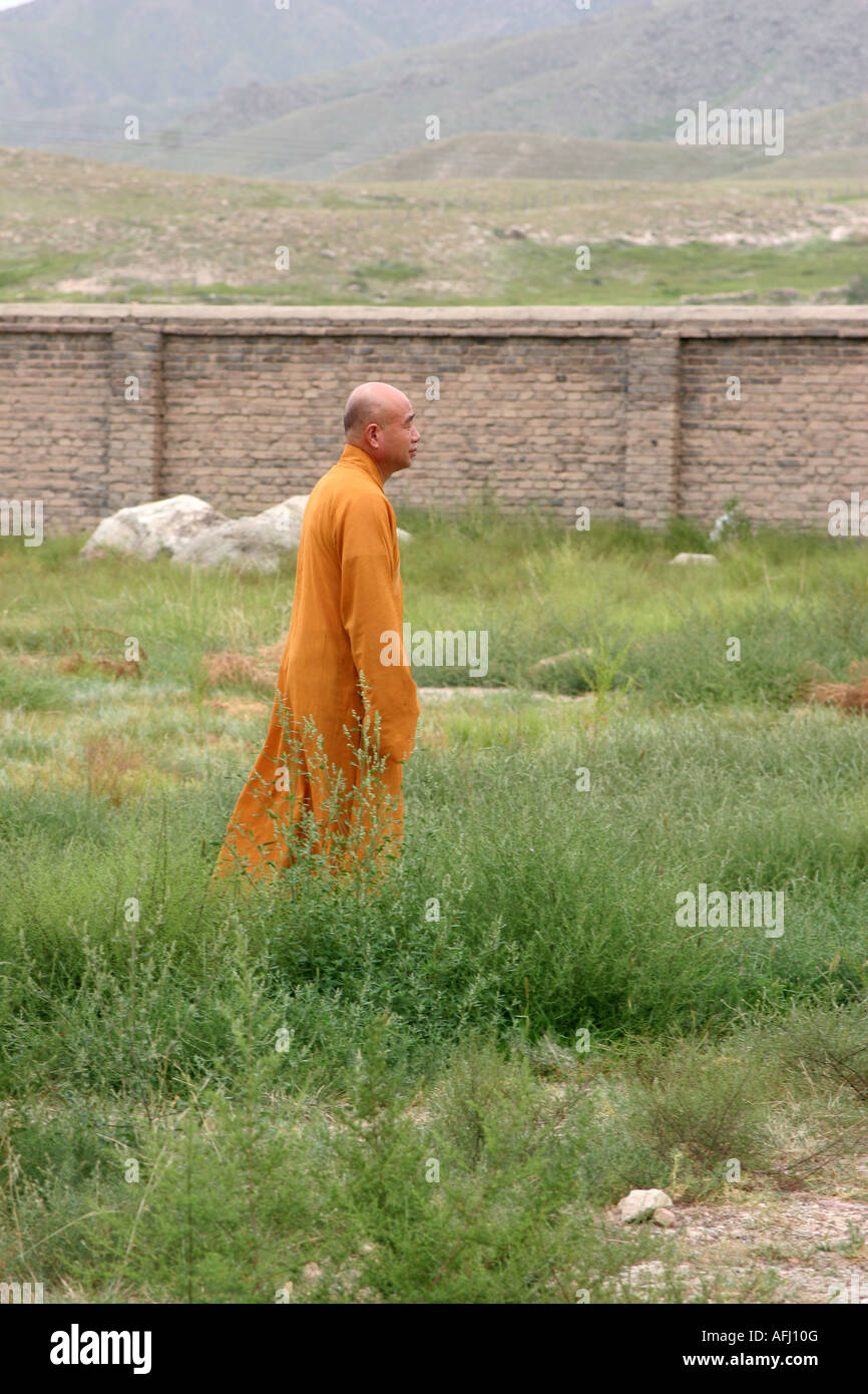 Le moine bouddhiste Chine Août 2007 Banque D'Images