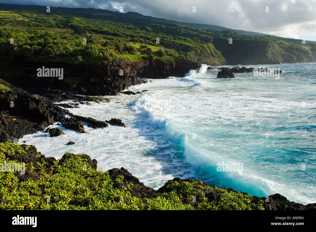 Côte au salon Piscines Oheo District Kipahulu Parc National de Haleakala Maui Hawaii Banque D'Images