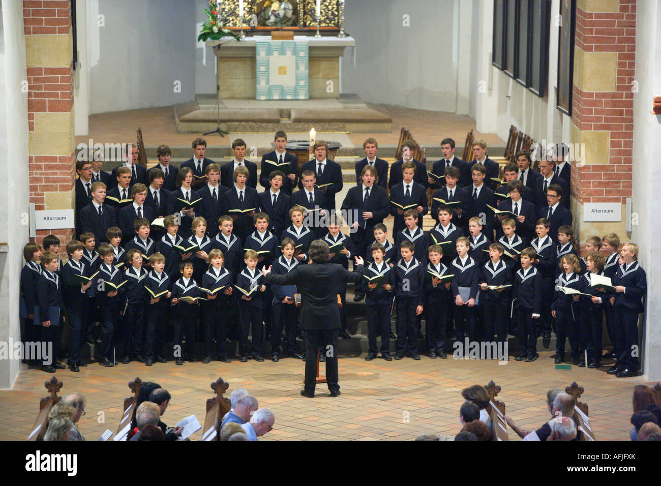 Thomanerchor en l'église Thomaskirche Banque D'Images