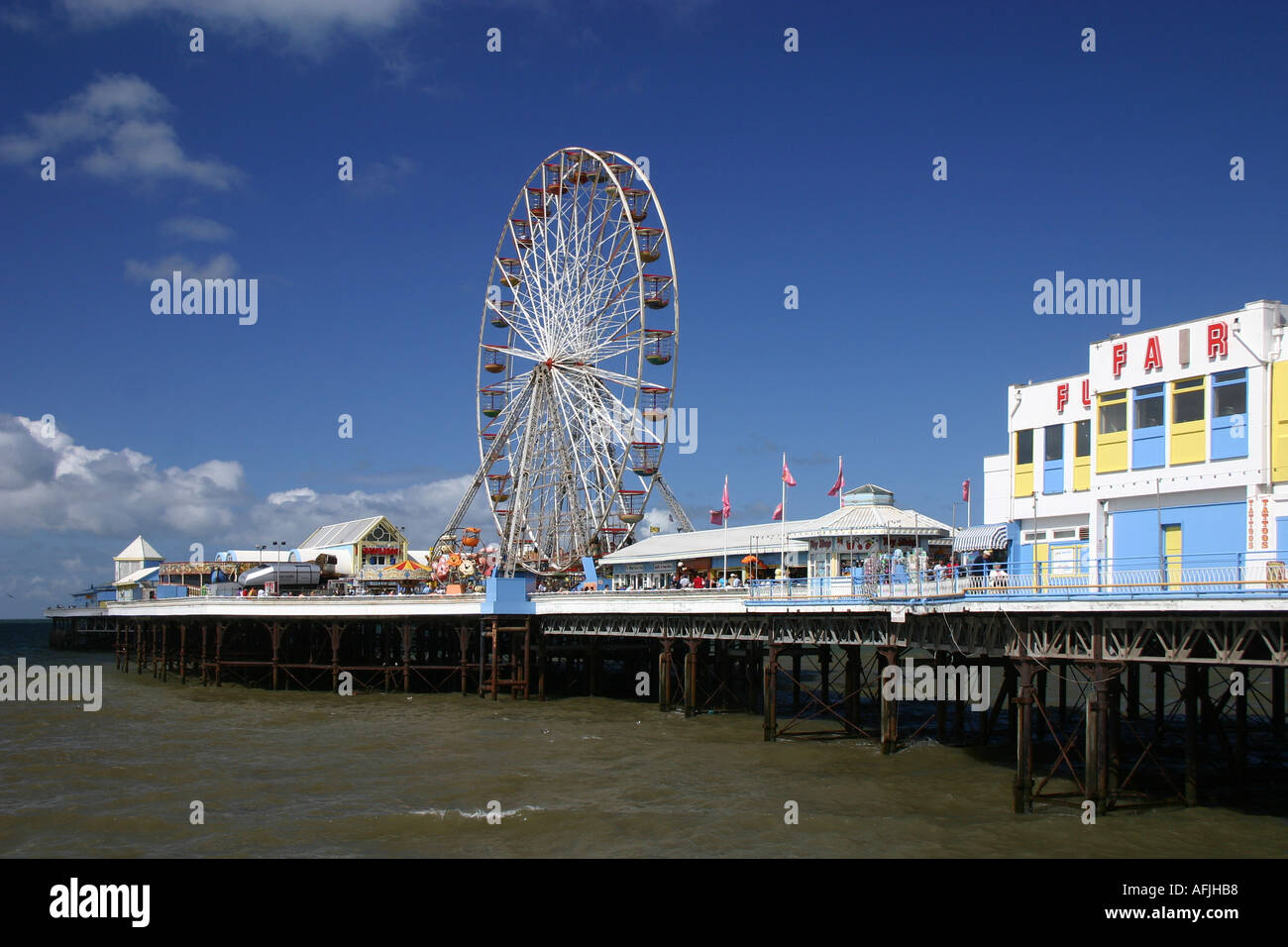 Grande roue Central Pier Blackpool Lancashire England Royaume-Uni Banque D'Images