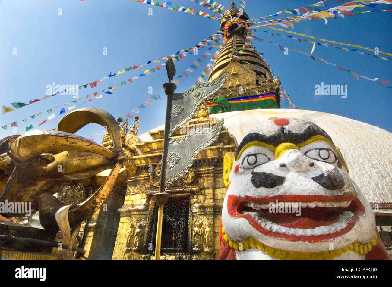Swayambhunat Temple de Swayambhunath Stupa SWAYAMBUNATH Katmandou Katmandou Népal Asie Banque D'Images
