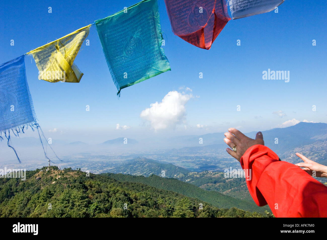 Montagnes de l'Himalaya Himalaya NAGARKOT de collines vallée de Katmandou vale dale glen Népal Katmandou Asie dell gamme anapurna Banque D'Images