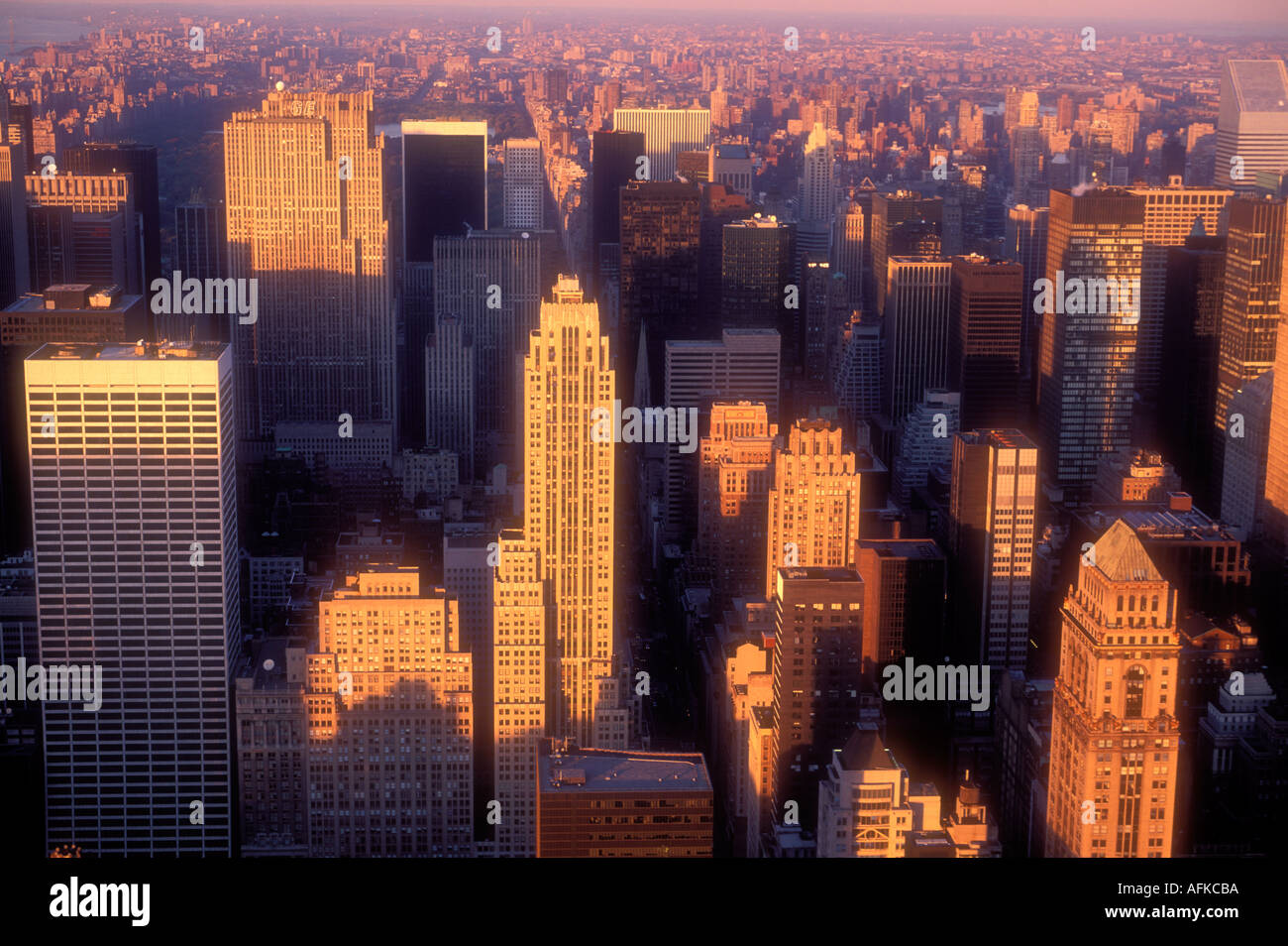 View of Manhattan skyline New York USA Banque D'Images