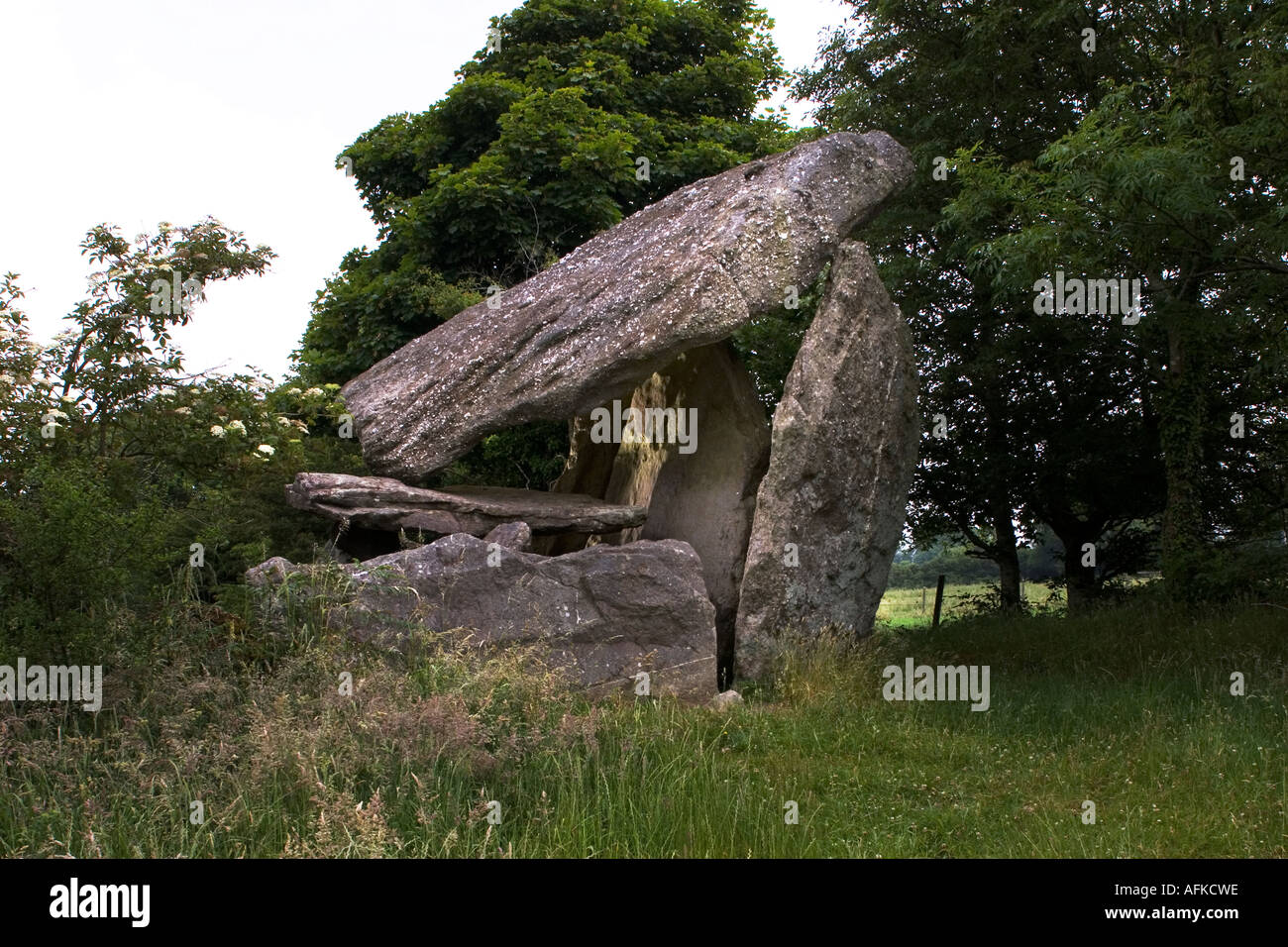 Kimogue Portal Tomb, Carlow, comté de Kilkenny, Irlande Banque D'Images